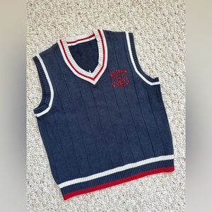 Boys Cute Blue Knitted Sweater Vest